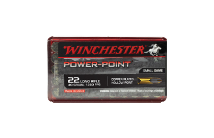  Winchester Power Point 22LR 40gr HP copper plated