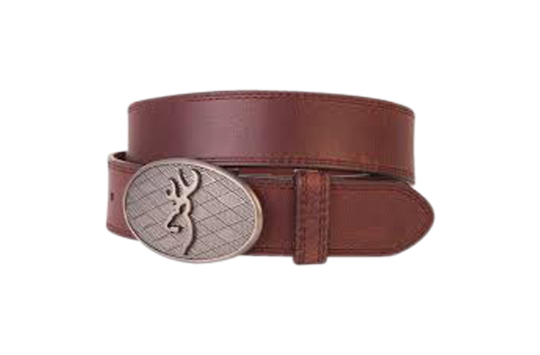 Browning Oval Buckmark Belt Brown - Size 32