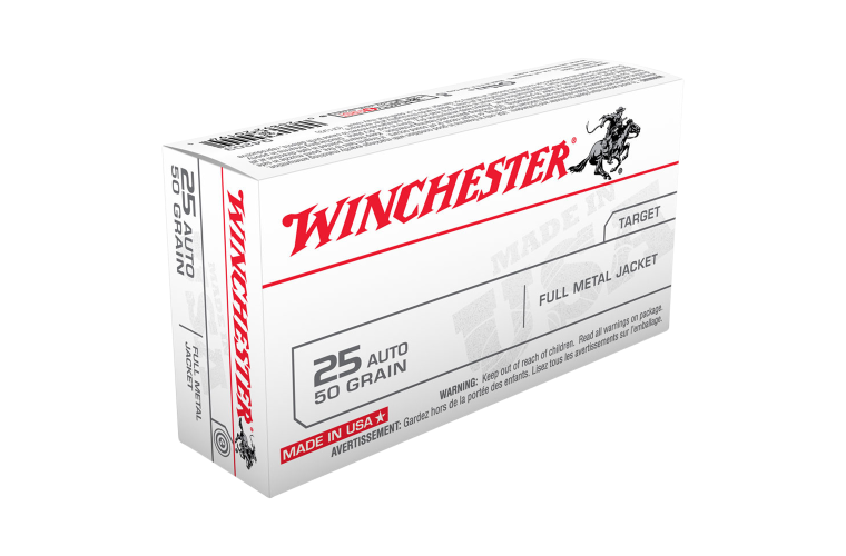 Winchester USA value pack 25 Auto 50gr FMJ