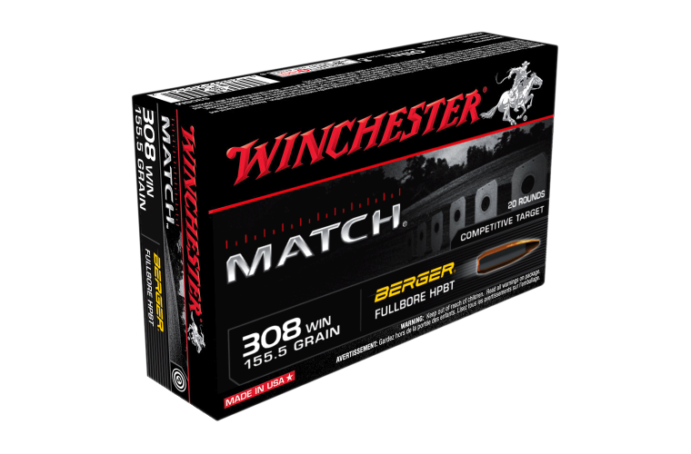 Winchester Match 308Win 155.5gr Berger BTM