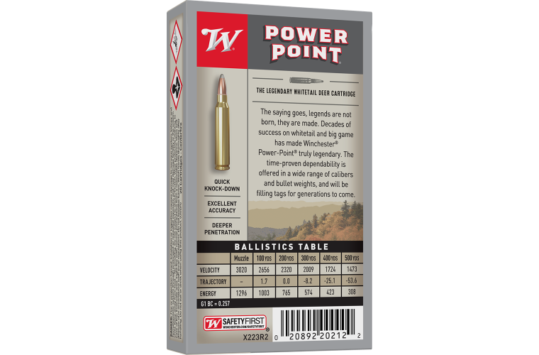 Winchester Winchester Power Point 223Rem 64gr PP