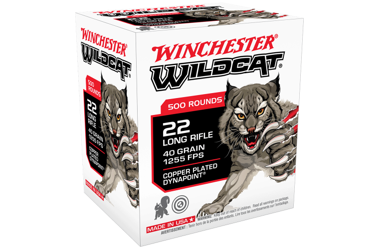 Winchester Wildcat 22LR 40gr Copper Plated Dynapoint
