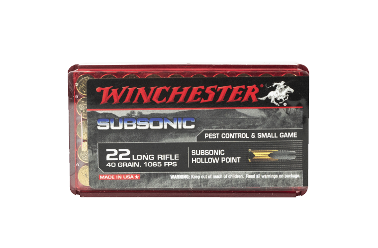 Winchester Subsonic 22LR 40gr HP