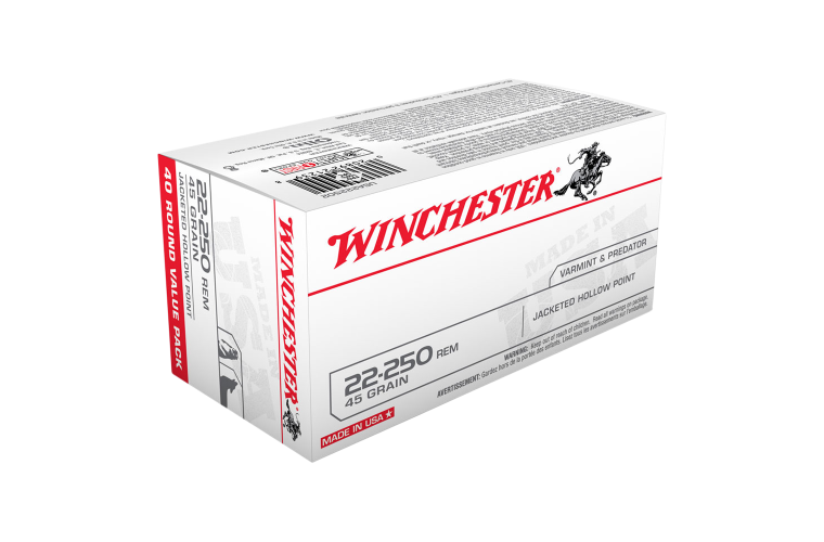 Winchester USA value pack 22-250Rem 45gr JHP
