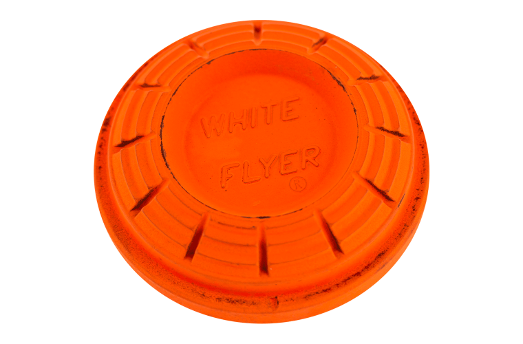 White Flyer Pitch Orange Flash Clay Targets 108mm