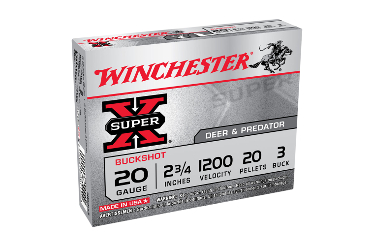 Winchester Super X 20ga 3 Buck 2-3/4" 20 pellet