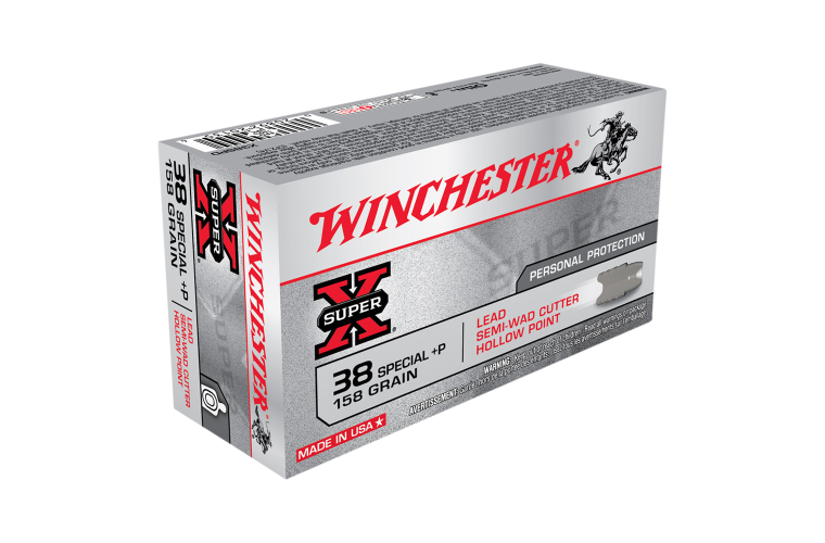 Winchester Super X 38SP +P 158gr Lead-Semi Wad Cutter HP