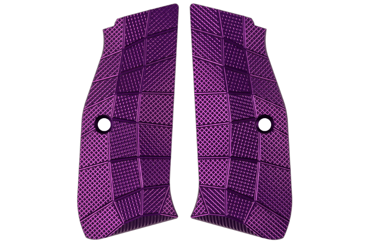 LOK Grips CZ GridLOK Purple Full Size No Magwell