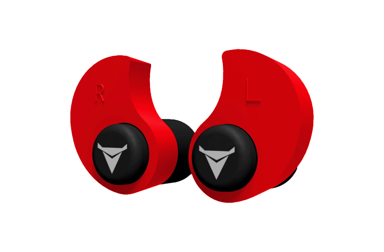 Decibullz Custom Molded Earplugs Red