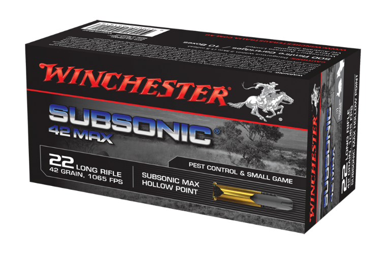 Winchester Subsonic Max 22LR 42gr HP