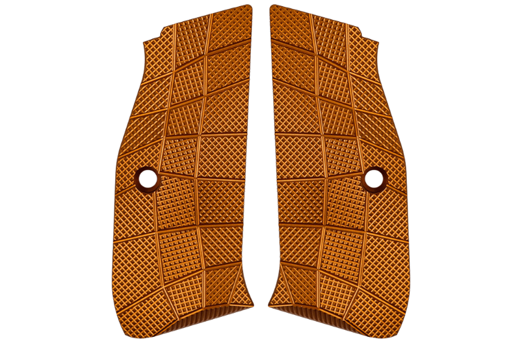 LOK Grips CZ GridLOK Orange Full Size No Magwell