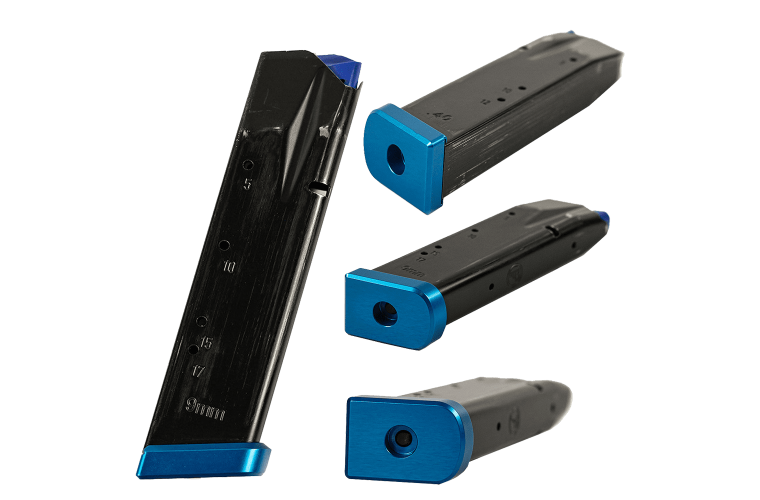 LOK Grips CZ Shadow 2 Mag Base Pads +0 Blue