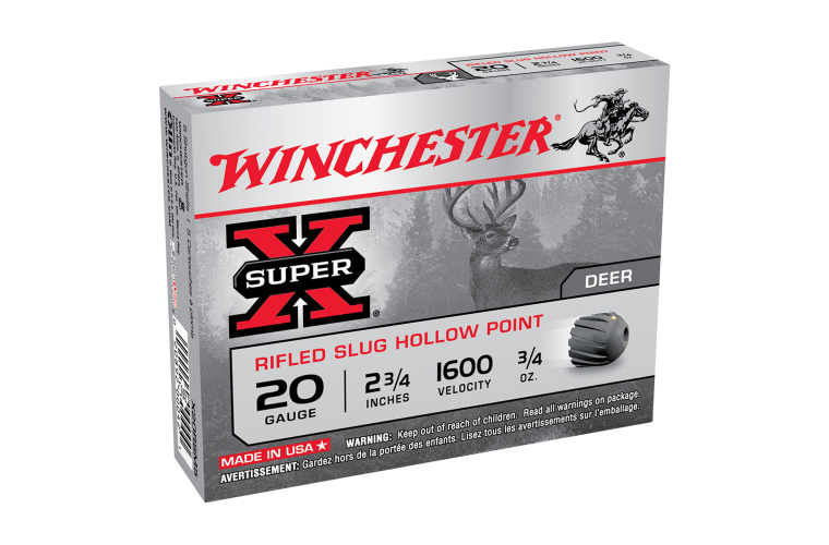 Winchester Super X 20ga rifled slug 2-3/4" 21gm