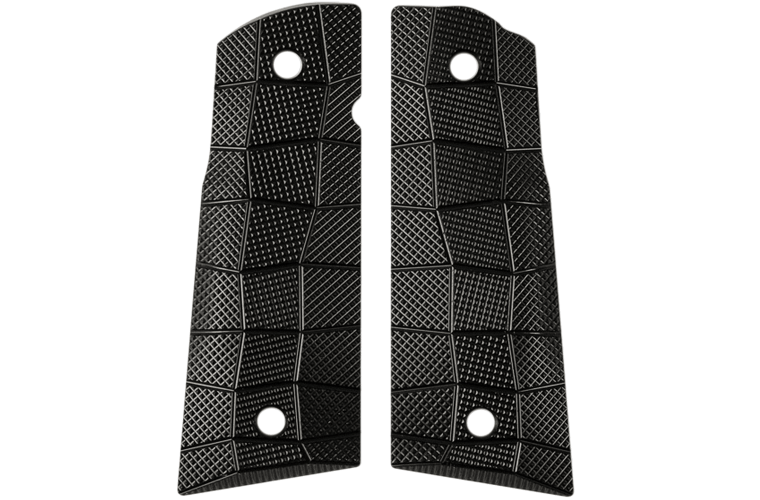 LOK Grips 1911 GridLOK Black FS Std Bevel + Black Screws