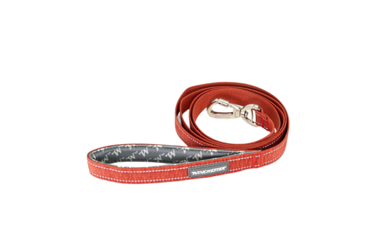 Winchester Deluxe Reflective Carabiner Dog Leash Ketchup