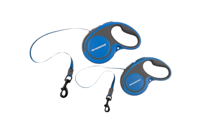 Winchester Retractable Dog Leash Blue Large