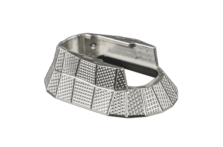 LOK Grips CZ TS Series GridLOK Magwell Raw Aluminium