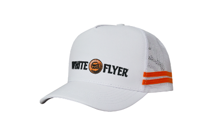  White Flyer White and Orange Country Trucker Cap