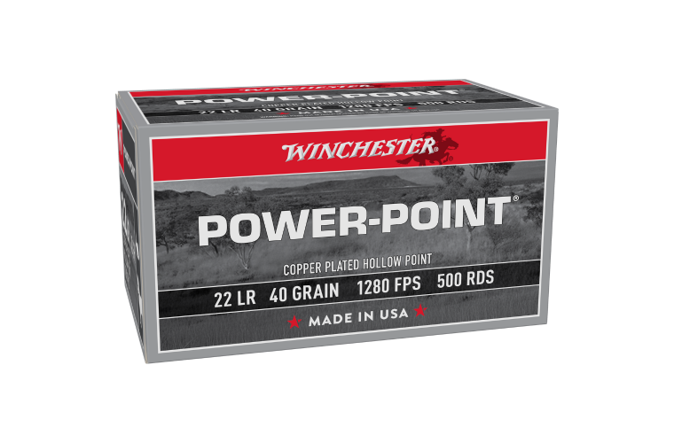 Winchester Power Point 22LR 40gr HP copper plated