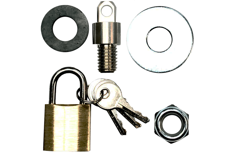 Grizzly Ammo Box Locking Kit with Brass Padlock