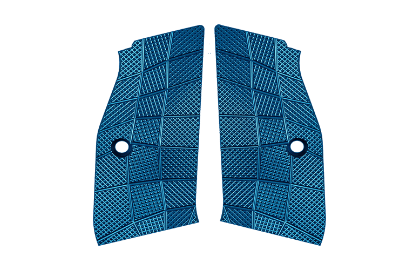  LOK Grips CZ GridLOK Blue Suit Short Magwell