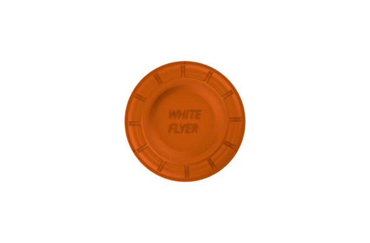 White Flyer Pitch Orange Flash Clay Targets 108mm