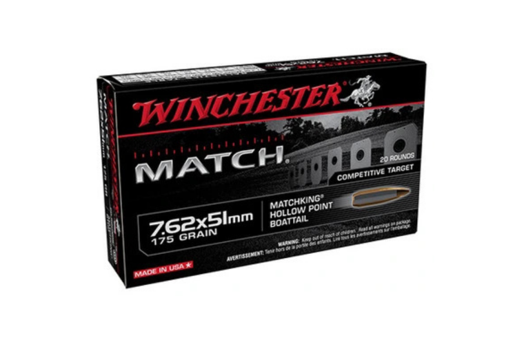 Winchester 7.62x51mm 175gr SMK BTHP Match LC