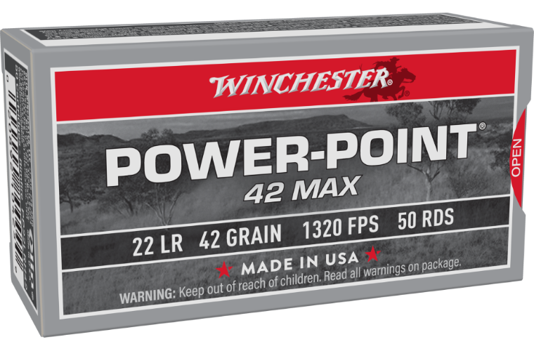 Winchester Power Point Max 22LR 42gr HP copper plated