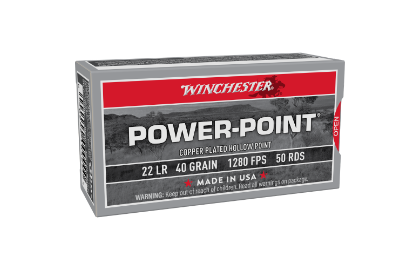  Winchester Power Point 22LR 40gr HP copper plated