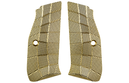  LOK Grips CZ GridLOK Brass Full Size No Magwell