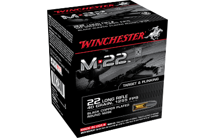  Winchester M22 22lr 40gr Black Copper Plated Round Nose