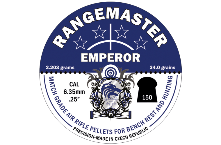 Rangemaster Emperor 33.95gr 6.35mm .25 (150 per tin)