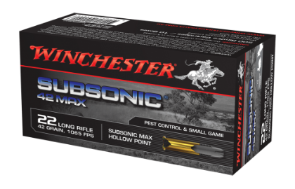  Winchester Subsonic Max 22LR 42gr HP