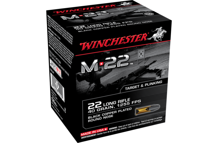 Winchester M22 22lr 40gr Black Copper Plated Round Nose