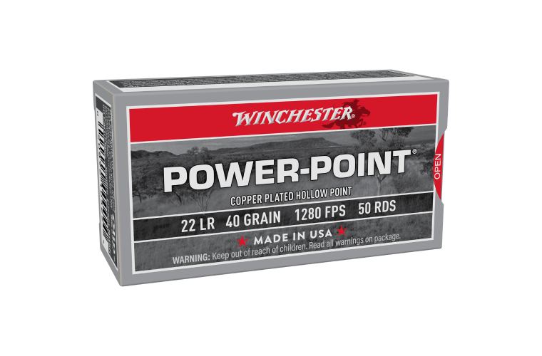 Winchester Power Point 22LR 40gr HP copper plated