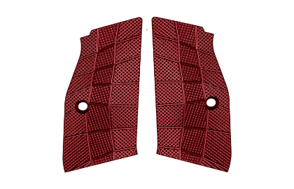  LOK Grips CZ GridLOK Red Suit Short Magwell